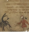 Zodiacal Sign, 
Drawing on Hebrew Fragment
(John Rylands University Library)